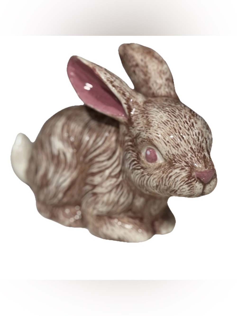 Brown Ceramic Bunny Figurine 1998